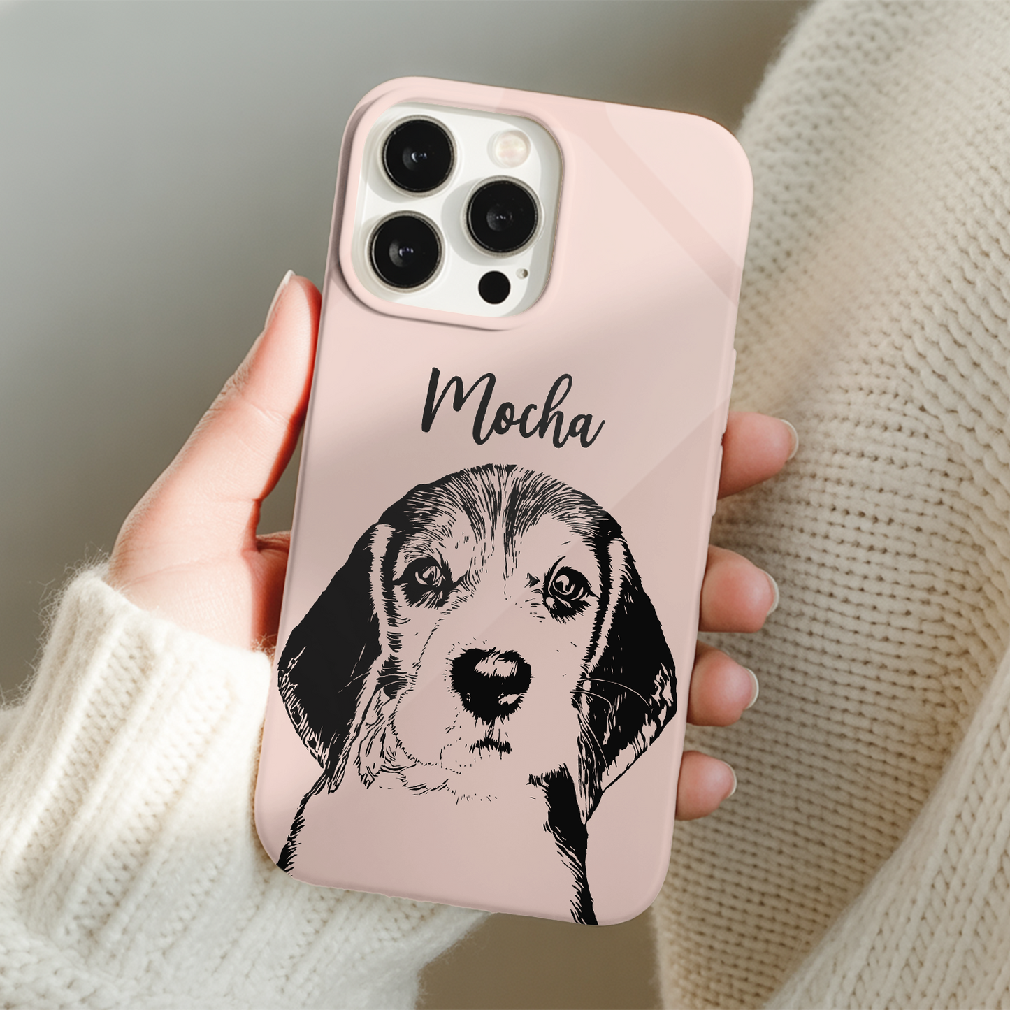Custom Pet Photo Phone Case, Custom Dog Face Phone Case, Gift for Dog Lover, Pet Memorial, Animal Lovers TNGP015