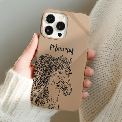 Custom Pet Photo Phone Case, Custom Horse Face Phone Case, Gift for Horse Lover, Pet Memorial, Animal Lovers TNGP022