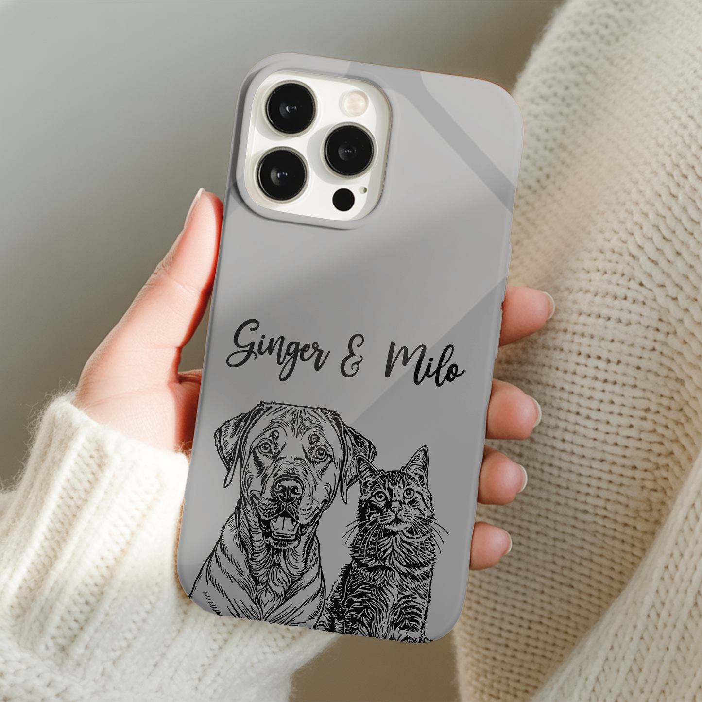 Custom Pet Photo Phone Case, Custom Dog Face Phone Case, Gift for Dog Lover, Pet Memorial, Animal Lovers TNGP021