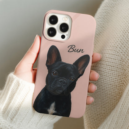 Custom Pet Face Phone Case – Dog Lover Gift, Pet Memorial, Personalized Animal Case THUC99