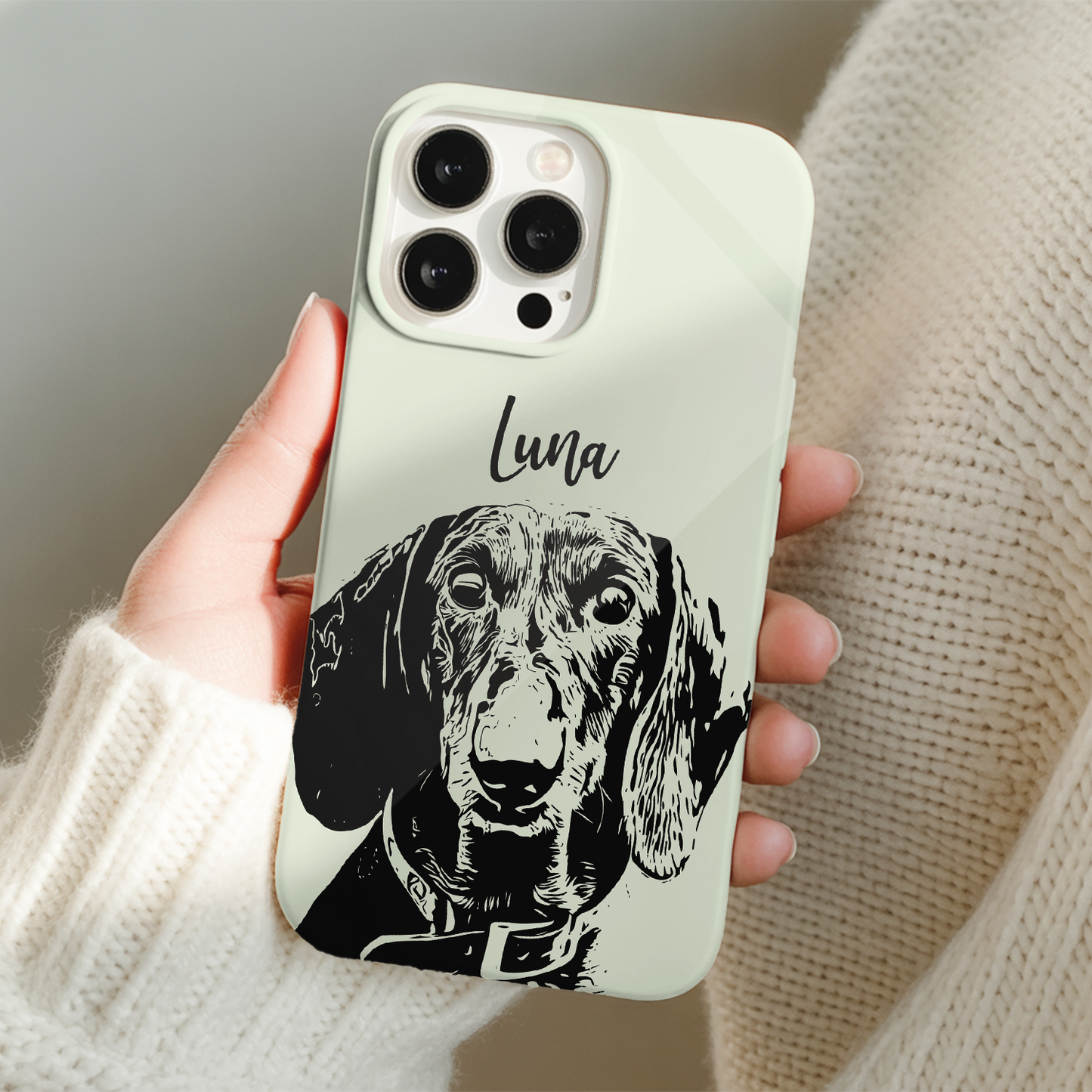 Custom Pet Photo Phone Case, Custom Dog Face Phone Case, Gift for Dog Lover, Pet Memorial, Animal Lovers TNGP016