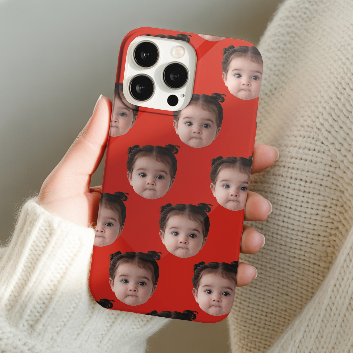 Custom Photo Baby Case – Personalized Baby Face Pattern Phone Cover, Unique Gift for Moms, Dads, and Grandparents THUC9916