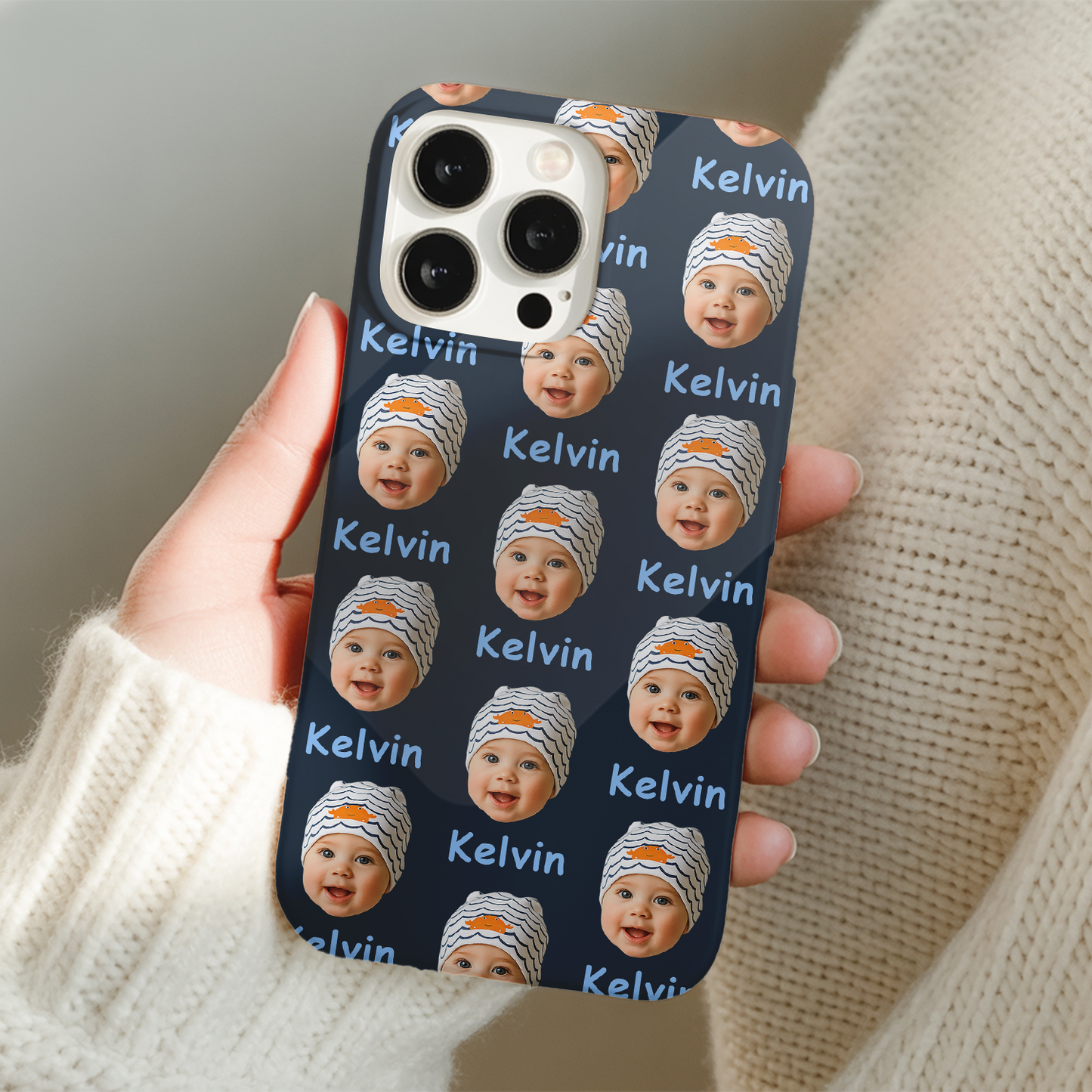 Custom Photo Baby Face Phone Case – Adorable Baby Design, Personalized Gift for Mom and Dad THUC9921