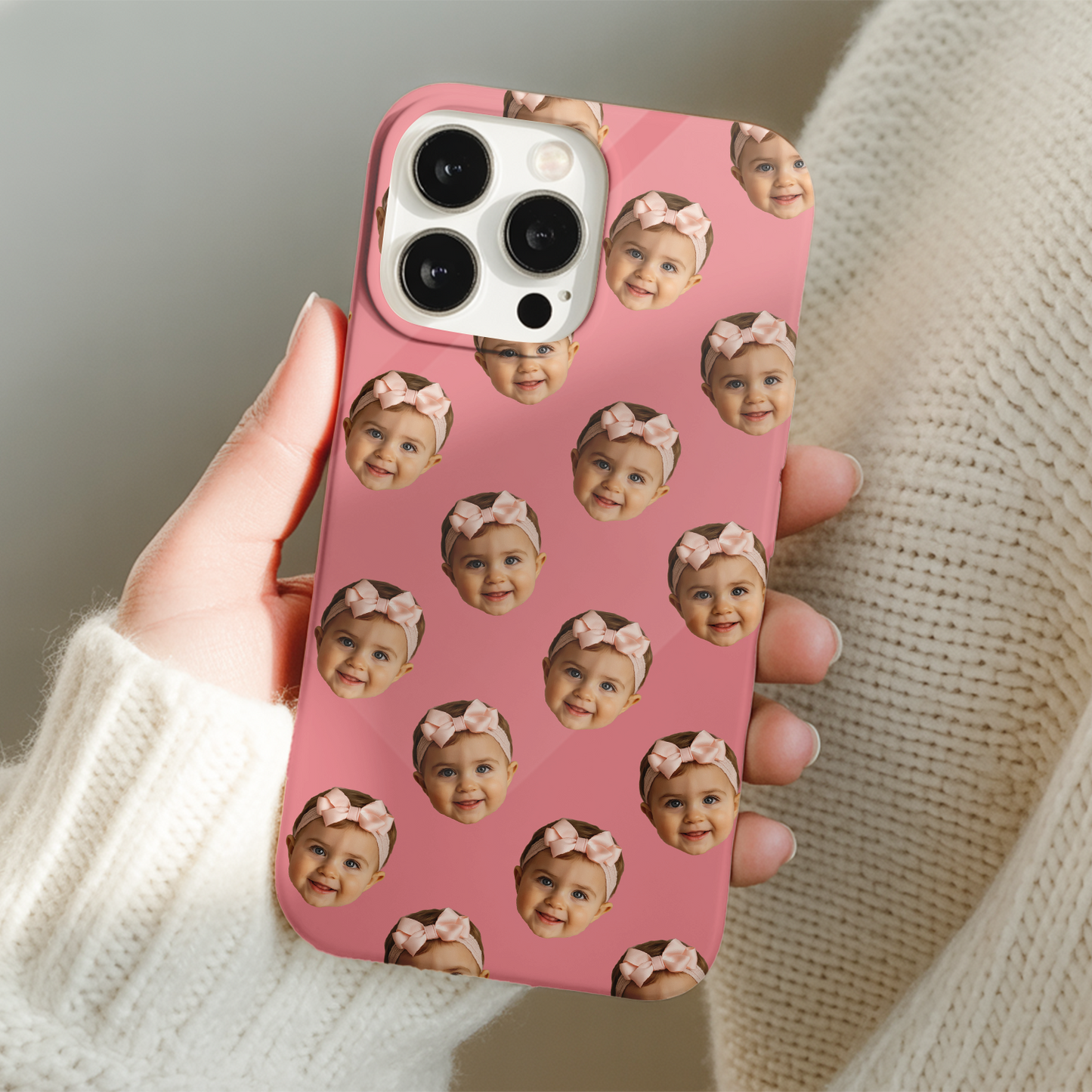 Custom Baby Face Phone Case – Create a Unique Pattern Using Your Baby’s Picture, Perfect Keepsake Gift for New Parents THUC9912