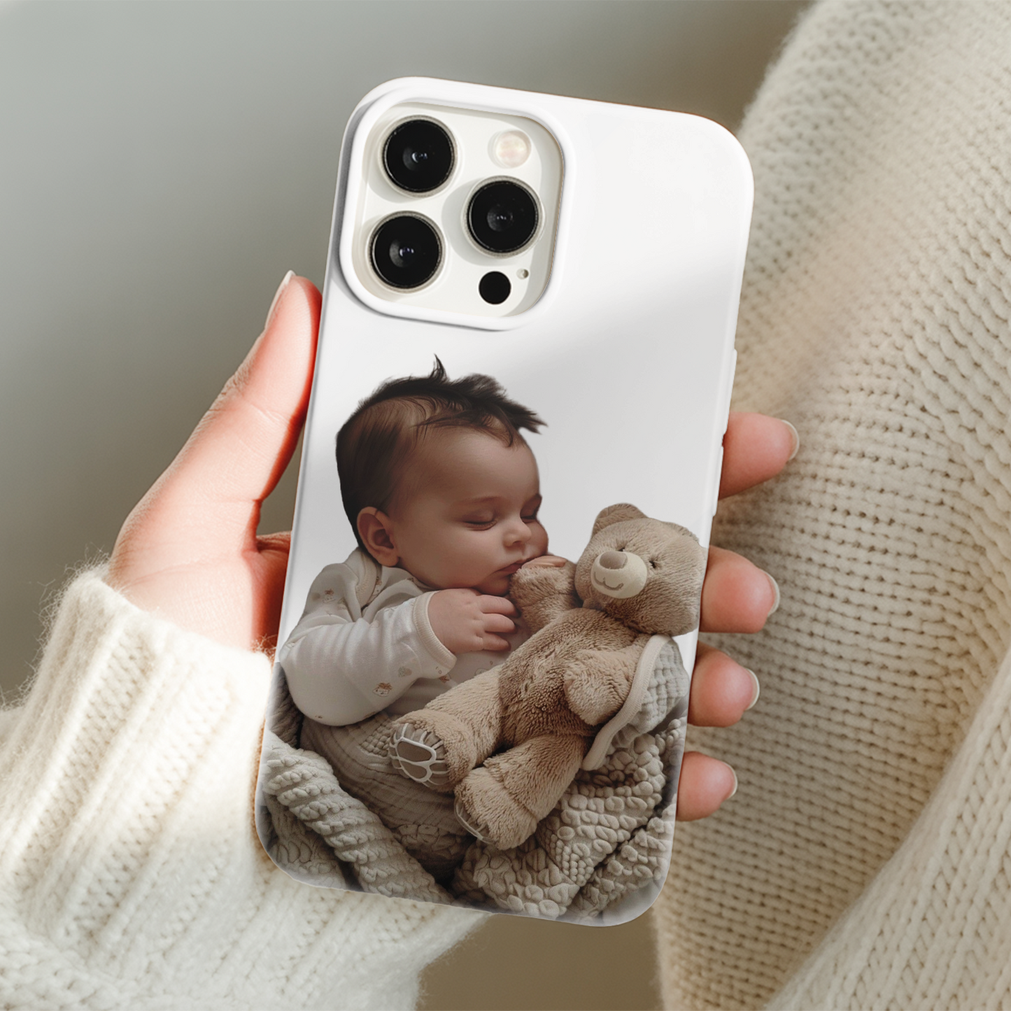 Custom Baby Photo Phone Case – Baby Face Design, Personalized Phone Cover for Parents, Grandparents & Baby Showers THUC9911