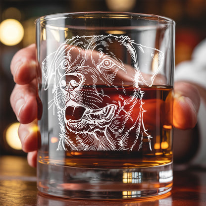 Personalized Dog Whiskey Glass 11oz – Custom Pet Photo & Name – Gift for Dog Owner THUC99WP06