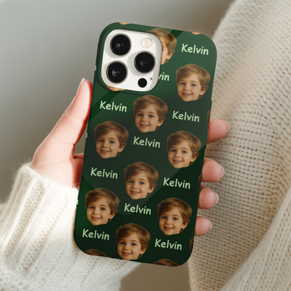 Custom Photo Baby Face Case – Personalized Pattern Phone Case with Baby's Picture, Great for Baby Shower Gifts THUC9917