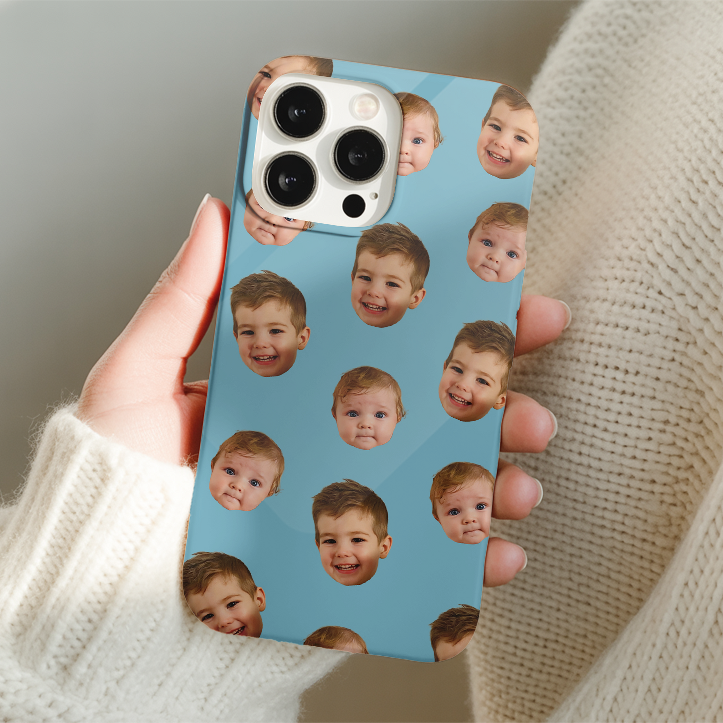 Custom Photo Baby Face Phone Cover – Cute and Funny Baby Pattern, Personalized Case for Family and Friends THUC9918