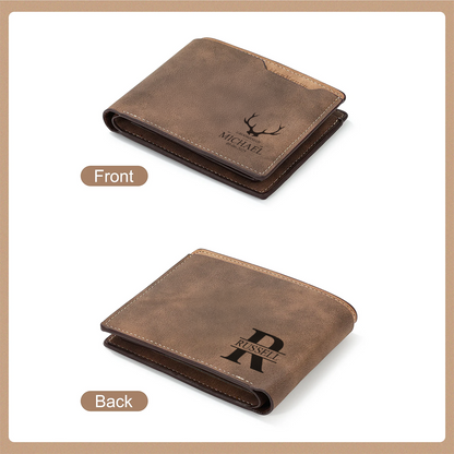 TNW006 Custom Engraved Wallets, Mens Leather Wallet, Groomsmen Gifts, Party Gifts, Wedding Party Favors, Gifts for Dads, Birthday Gift