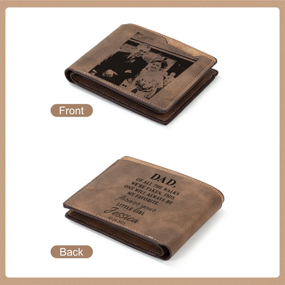 Personalized Wedding Gift for Dad, Custom Photo Wallet - Perfect Keepsake for Bride and Father, Unique Wedding Photo TNW025