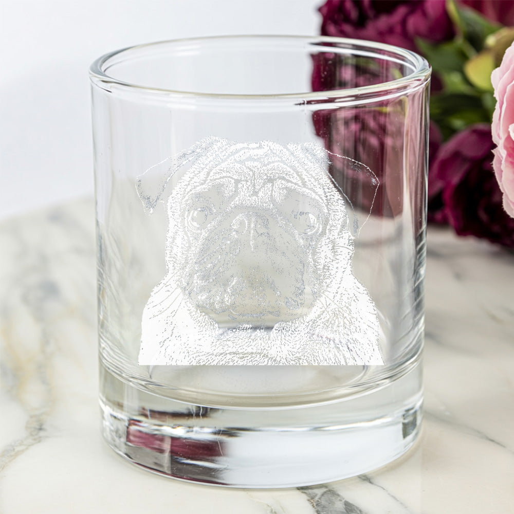 Custom Dog Pet Whiskey Glass 11oz – Personalized Dog Photo & Name – Gift for Dog Parents THUC99WP10