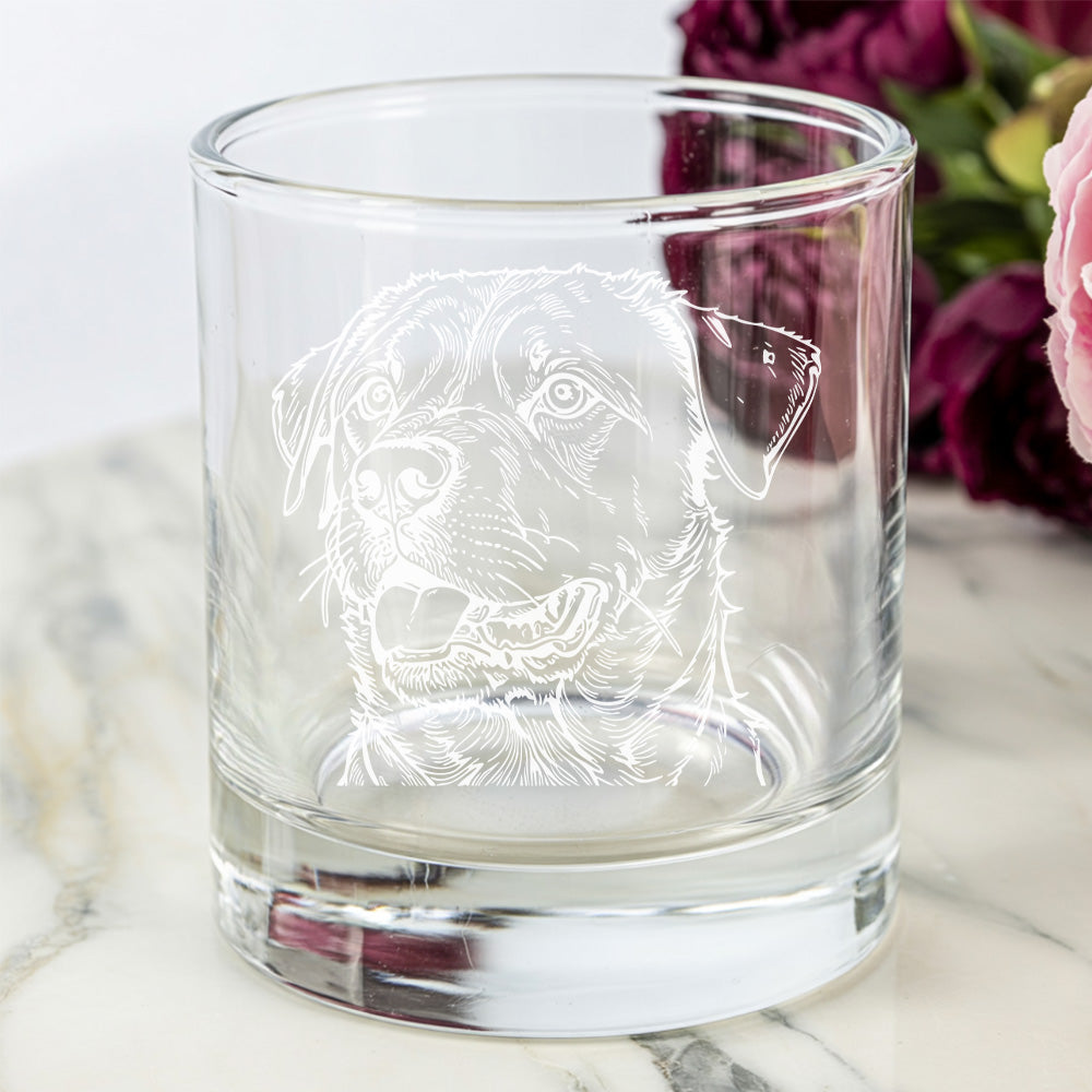 Personalized Dog Whiskey Glass 11oz – Custom Pet Photo & Name – Gift for Dog Owner THUC99WP06