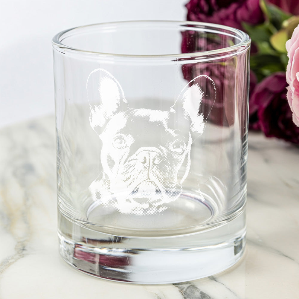 Custom Dog Lover Gift – Custom Photo & Name Whiskey Glass 11oz – Personalized Barware THUC99WP03