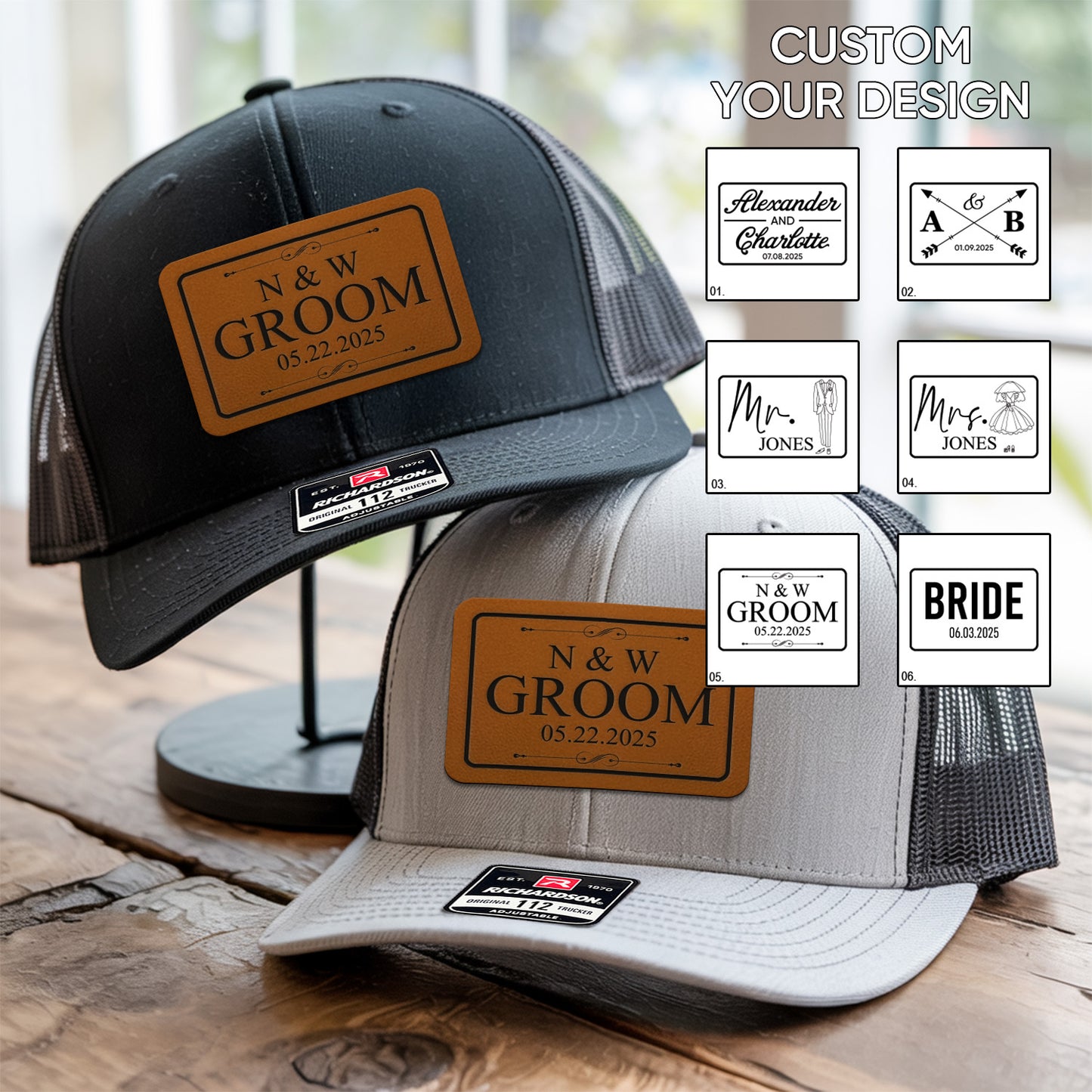 Custom Wedding Hat For Groom, Groom Hat, Groomsman Hats, Custom Bride Groom Hat, Wedding Party Hat