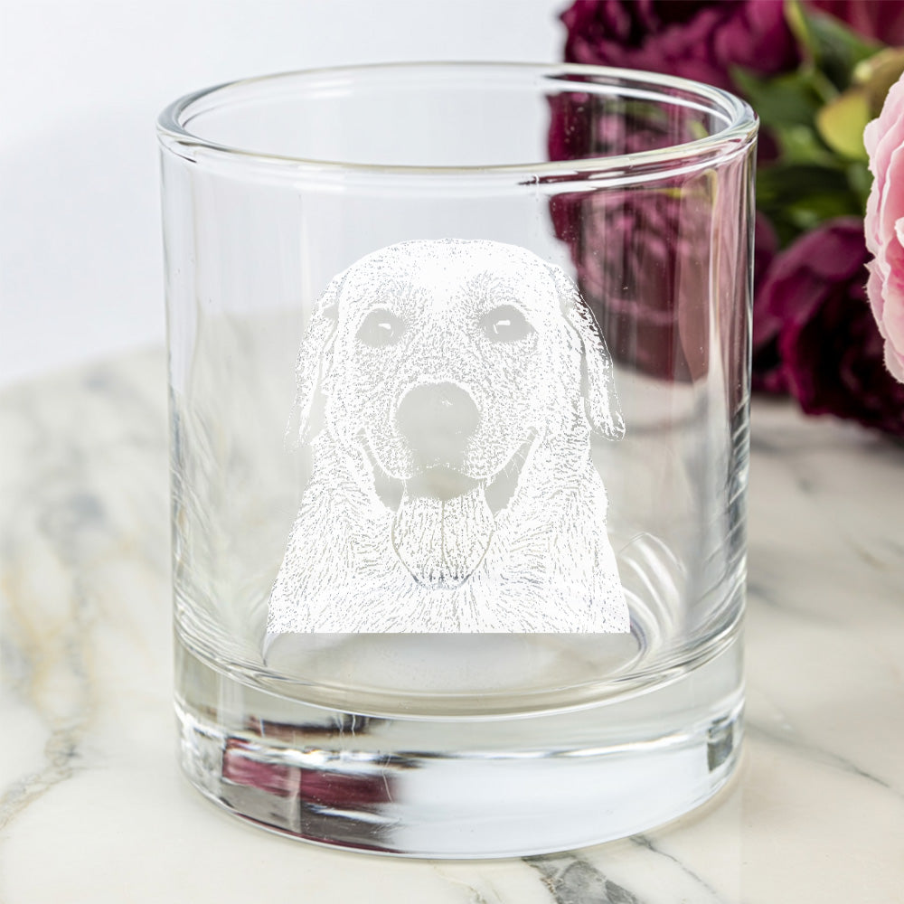Custom Dog Pet Whiskey Glass 11oz – Personalized Dog Photo & Name – Gift for Dog Parents THUC99WP08