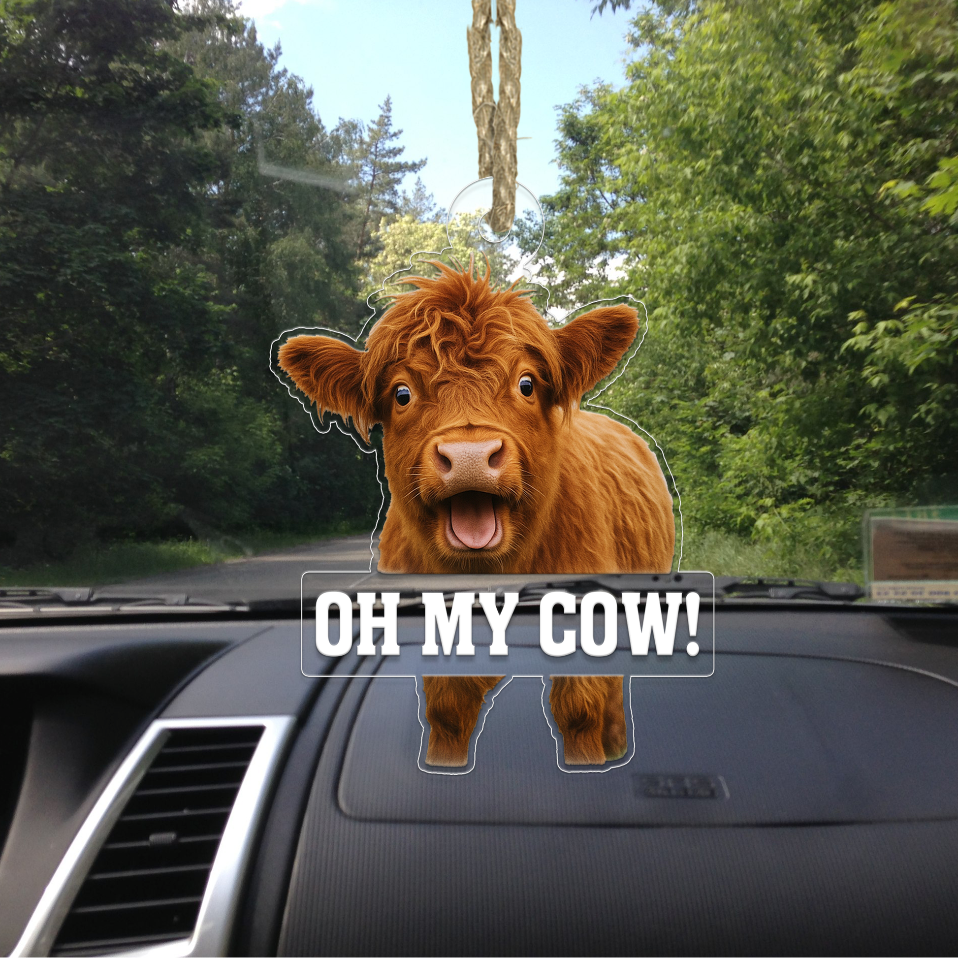 Personalized Funny Highland Cow Ornament, Funny Cattle Ornament, Highland Cow Lovers Gift, Funny Cow Christmas Ornament, Farmhouse Decor
