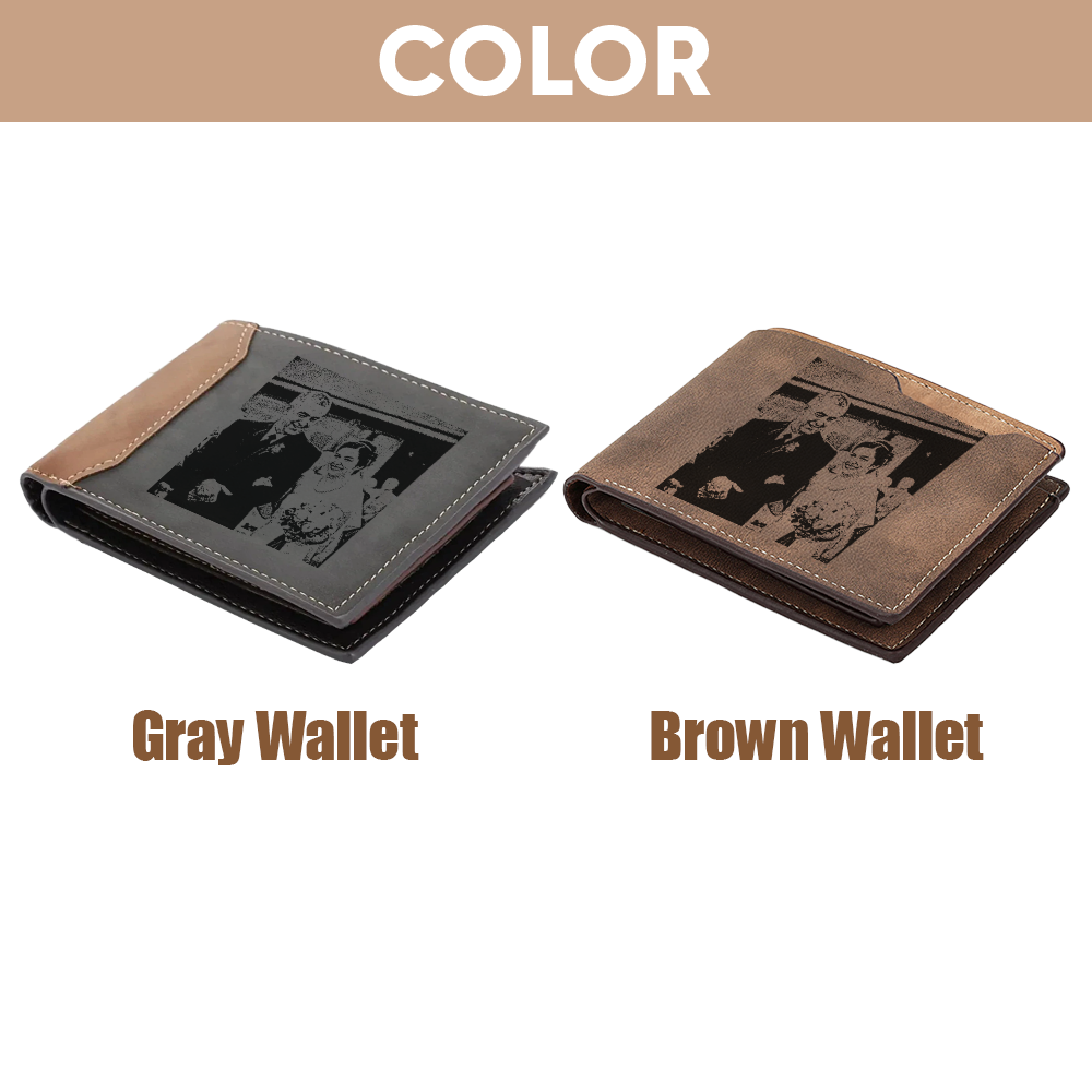 Personalized Wedding Gift for Dad, Custom Photo Wallet - Perfect Keepsake for Bride and Father, Unique Wedding Photo TNW025