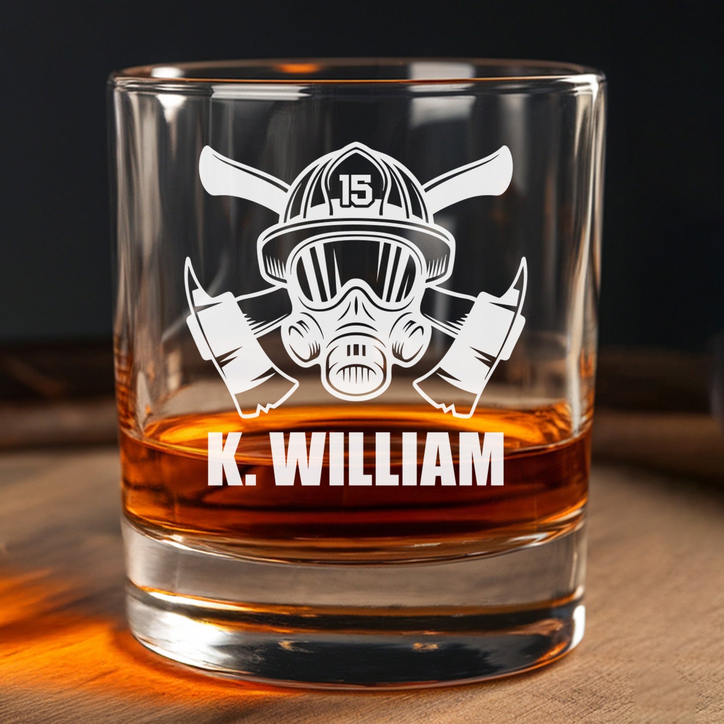 Personalized Fire Dept Save Lives Decanter Set With Glasses, Fireman Gift, Custom Firefighter Gifts TND085