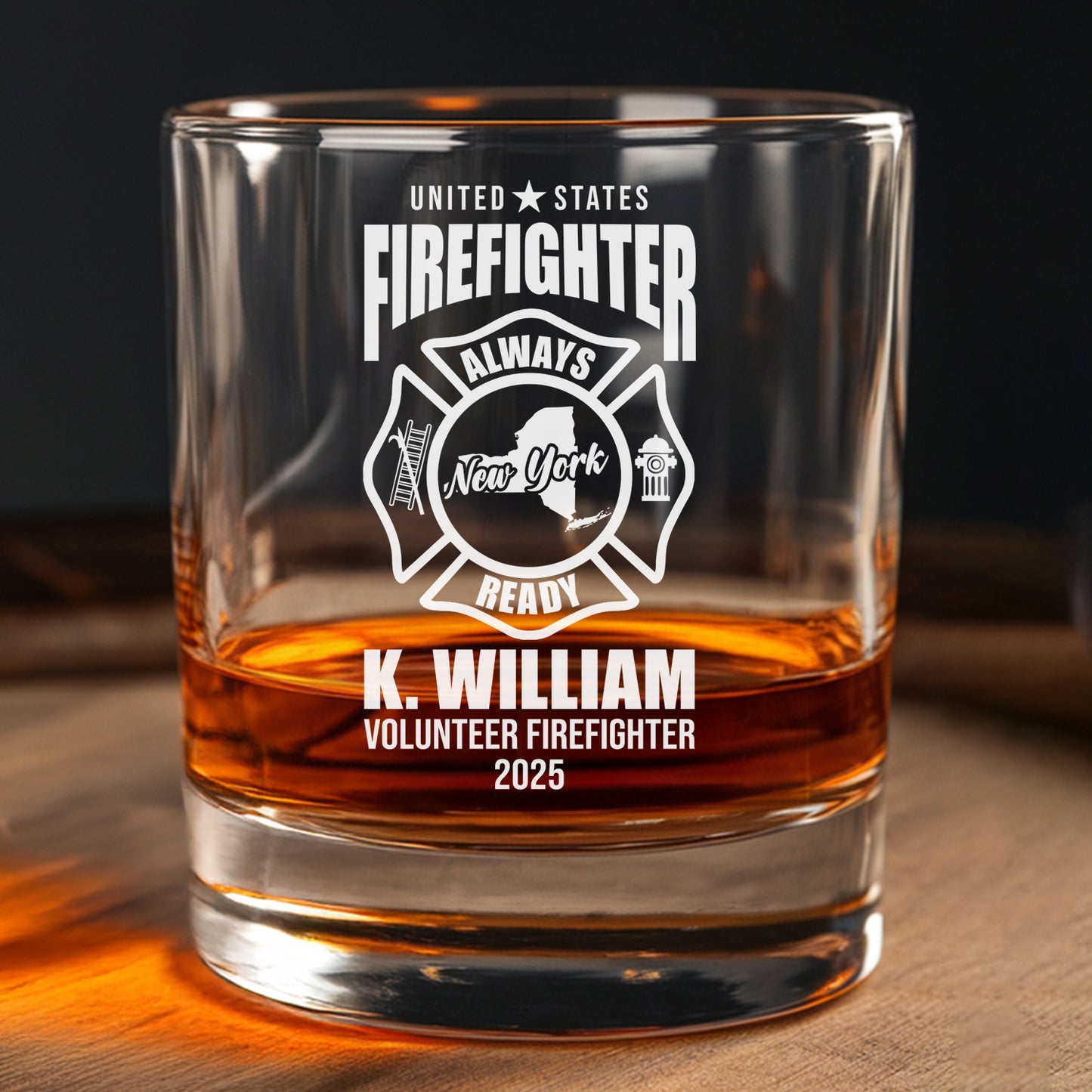 Custom Firefighter Decanter Set With Glasses, Fireman Gift, Home Bar, Gifts for Firefighter TND084