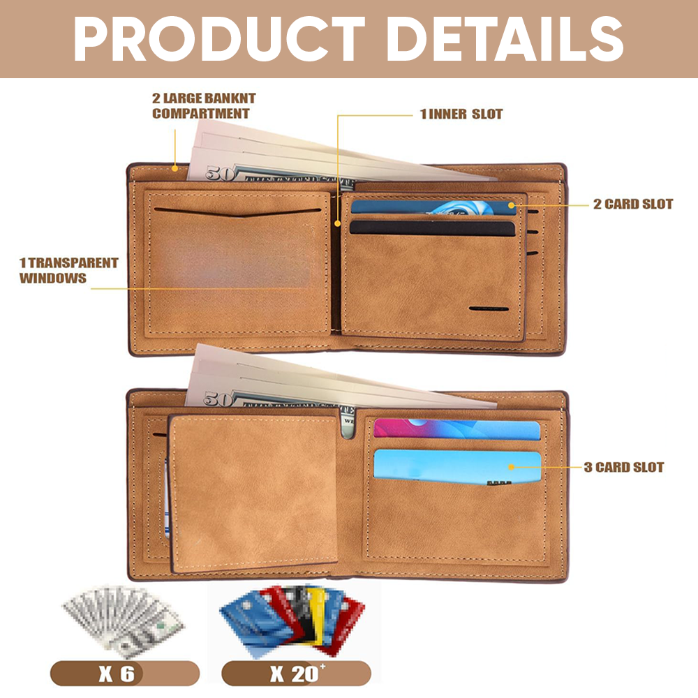 Custom Dog Engraved Leather Wallet | Personalized Dog Photo Wallet | Dog Lover Gift