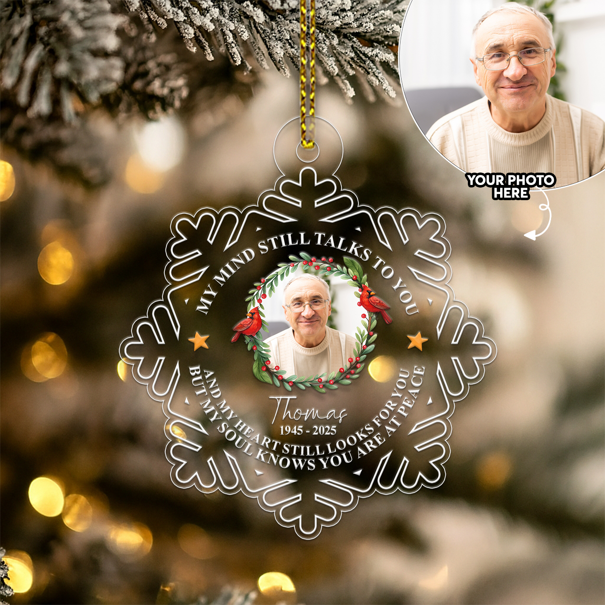 Custom Photo Memorial Cardinal Bird