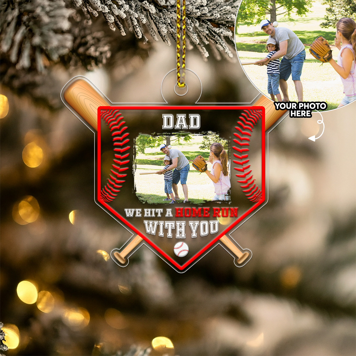 Custom Photo Baseball Dad