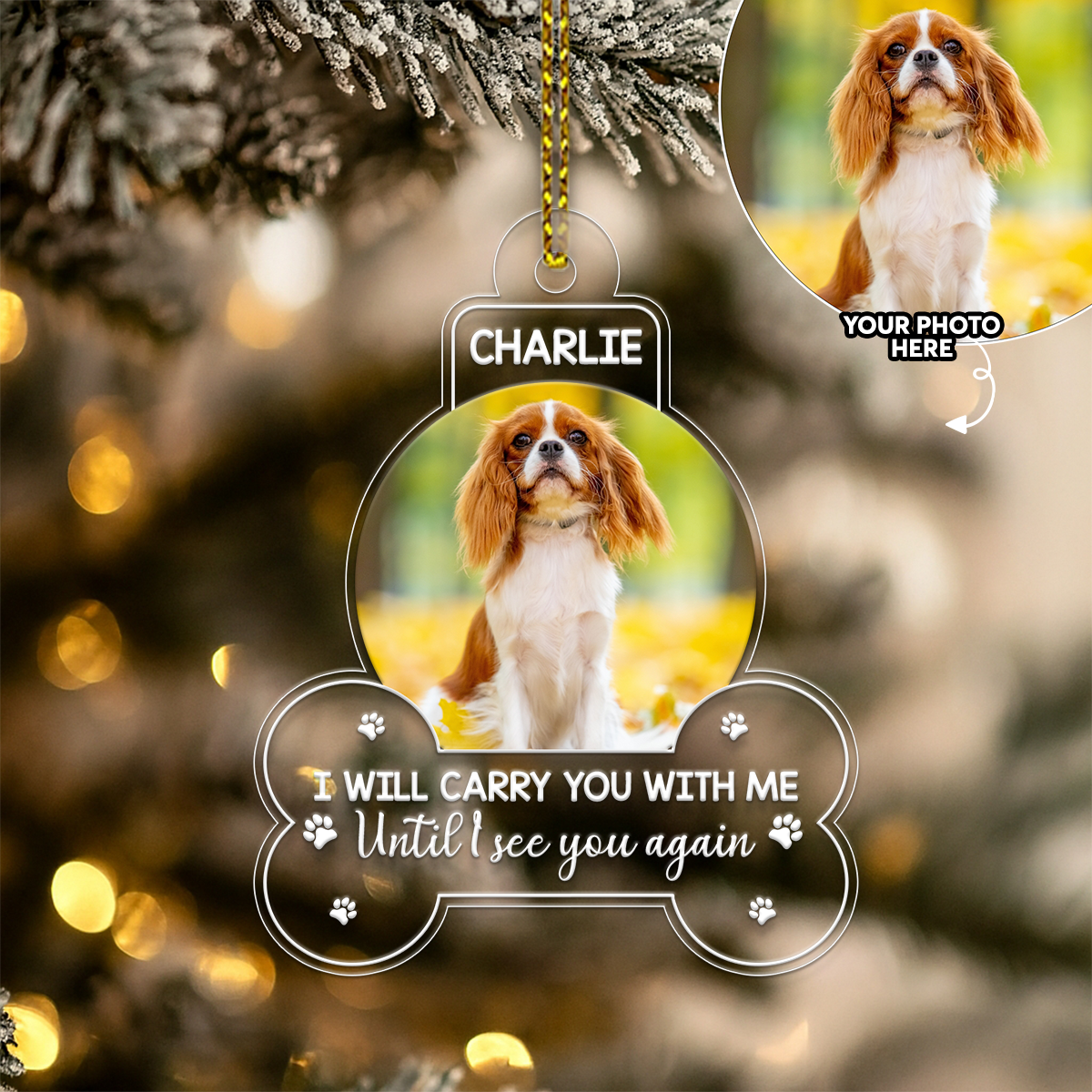 Custom Photo Dog Custom Photo I Will Carry You With Me