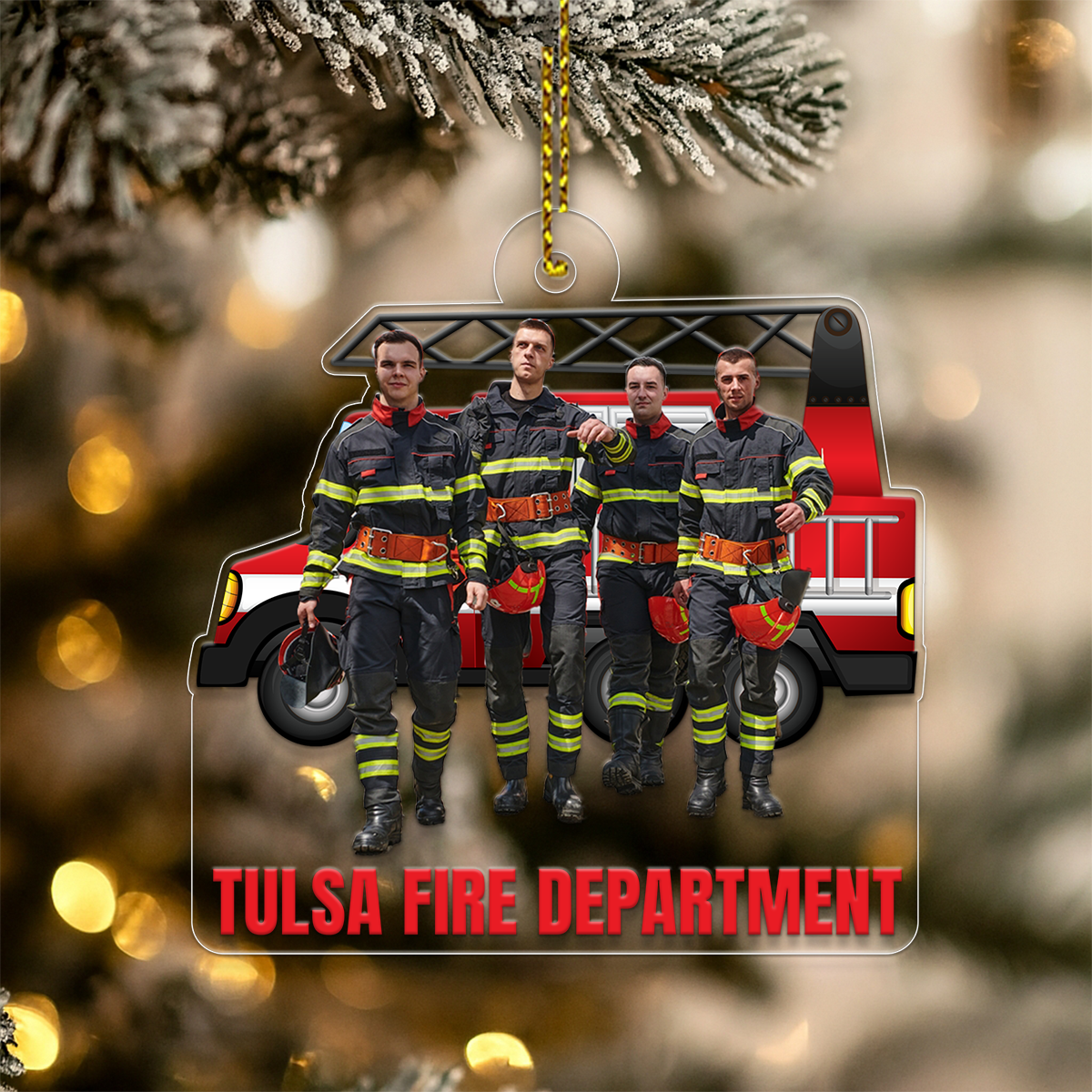 Custom Photo Firefighter Team