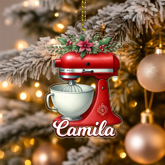 Custom Name Baking Mixer Christmas Acrylic Ornament Christmas Gift