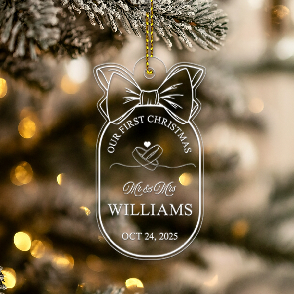 Custom Our First Christmas Mr And Mrs