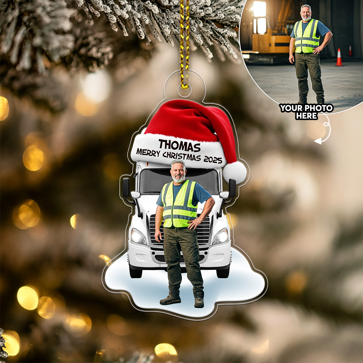 Custom Photo And Name Trucker Driver