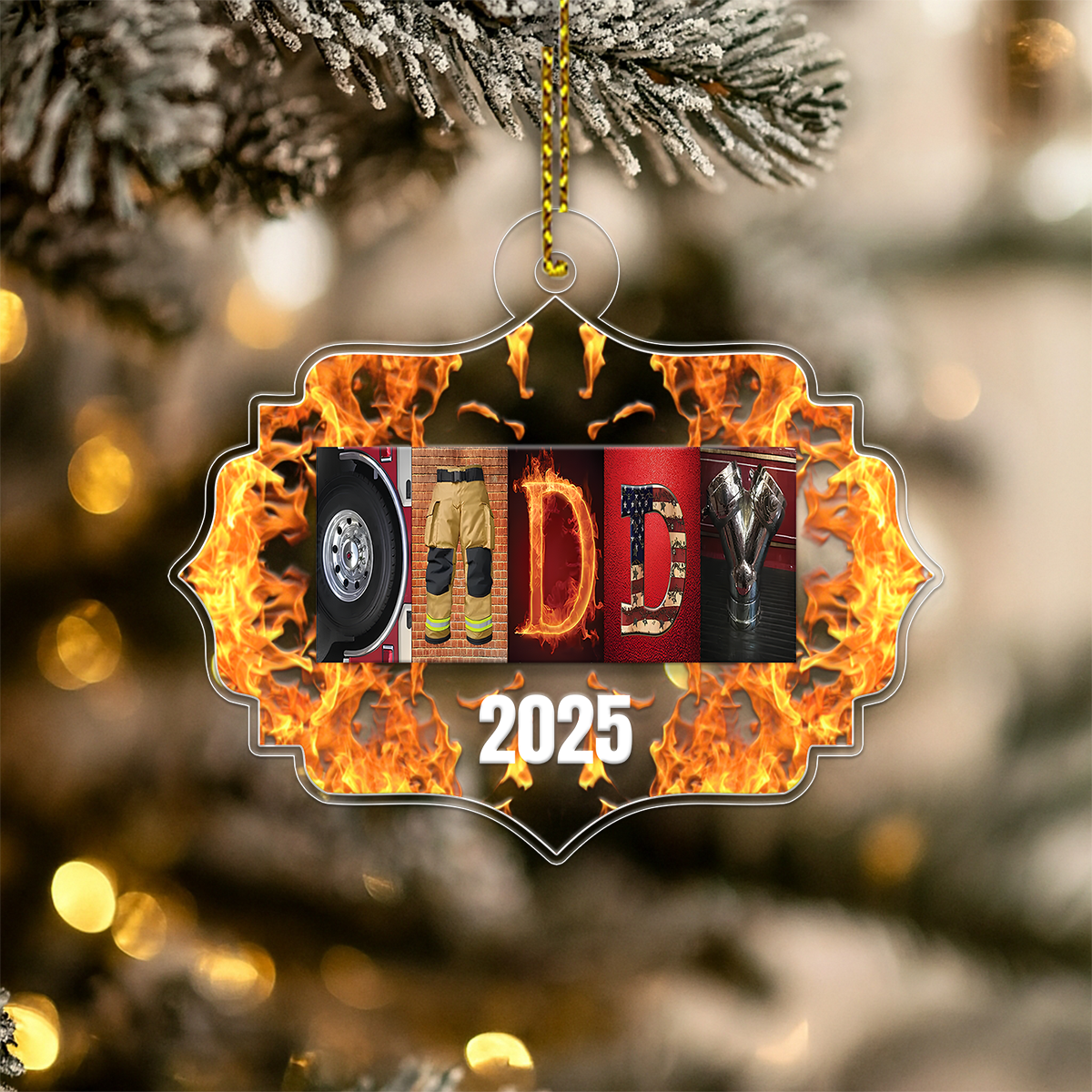 Custom name Daddy Firefighter