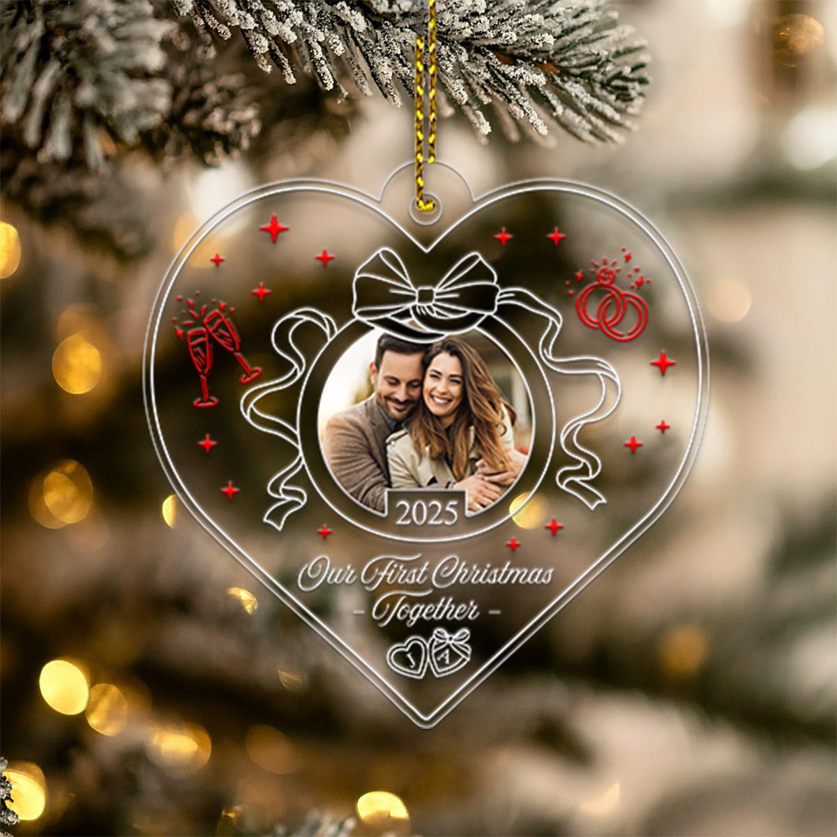 Custom Photo Our First Christmas
