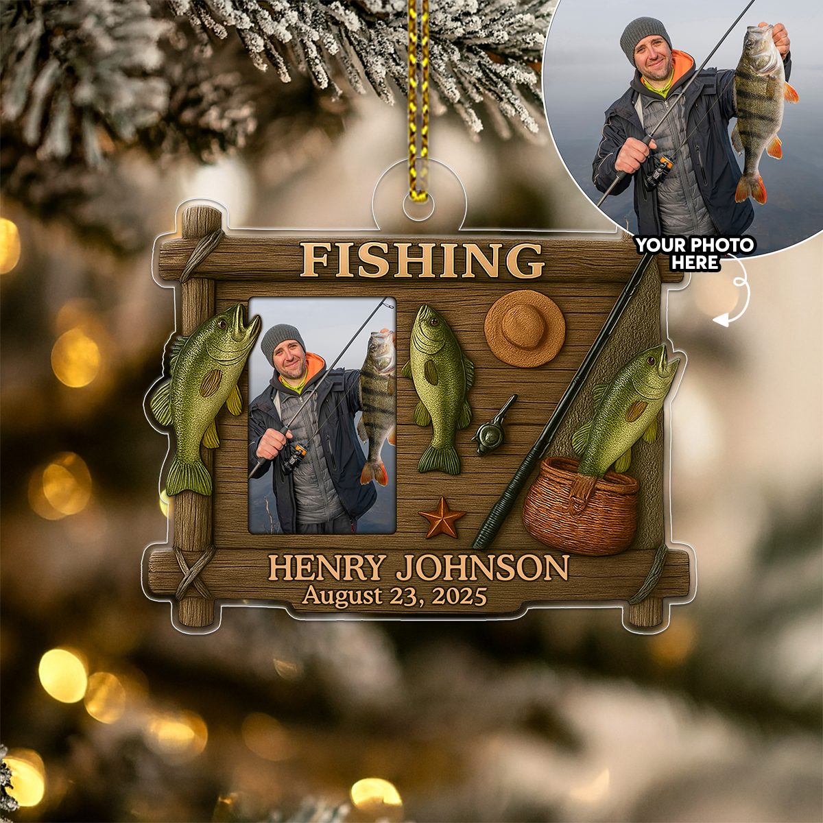 Custom Photo Fishing For Dad, Husband