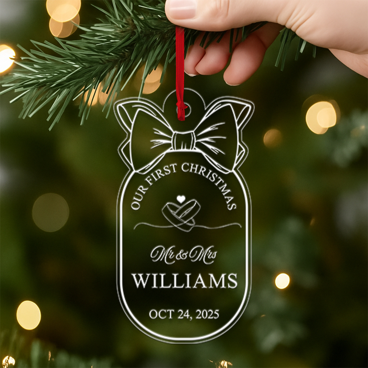 Custom Our First Christmas Mr And Mrs