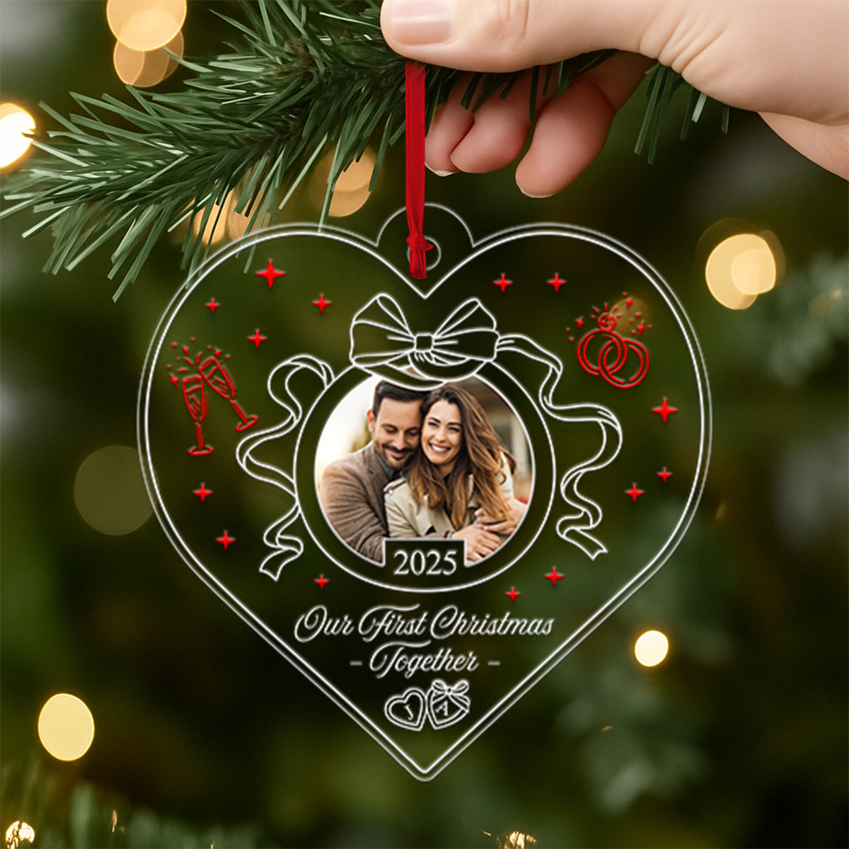 Custom Photo Our First Christmas