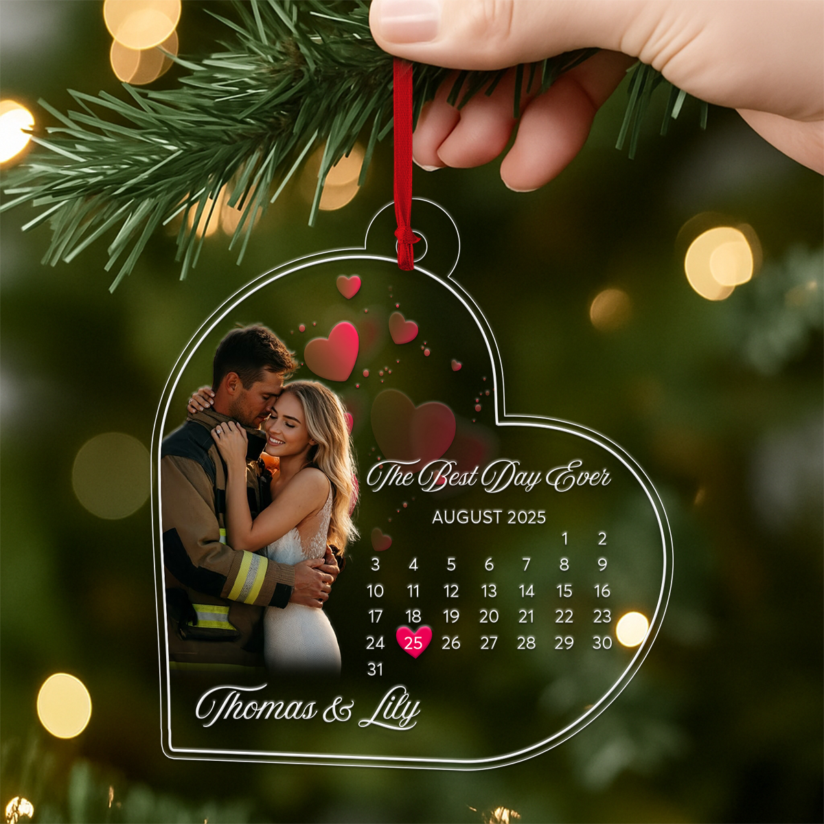 Custom Photo And Date Firefighter Couple