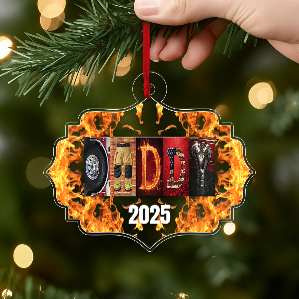 Custom name Daddy Firefighter