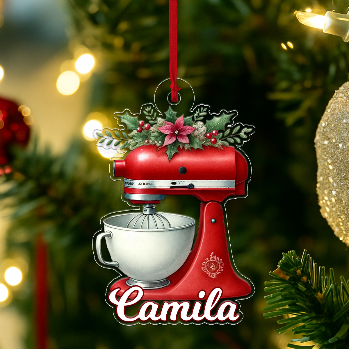 Custom Name Baking Mixer Christmas Acrylic Ornament Christmas Gift