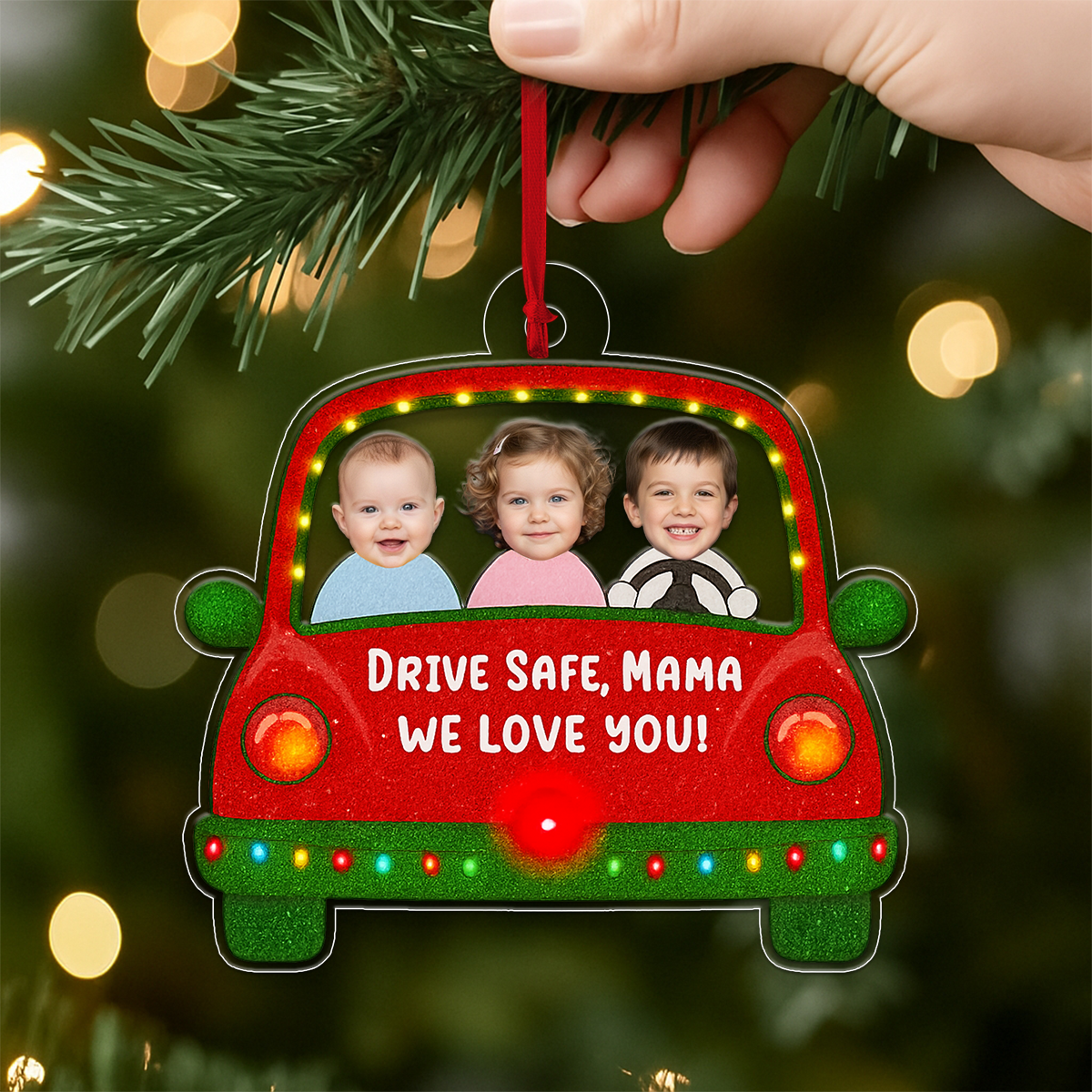 Custom Photo Kids Xmas Drive Safe