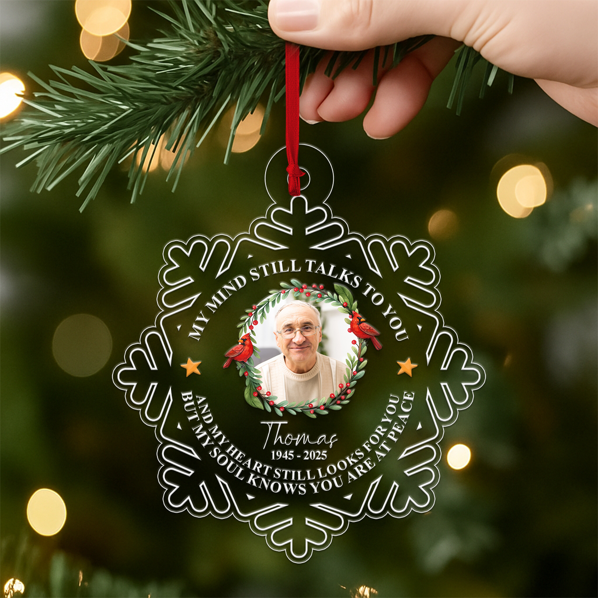 Custom Photo Memorial Cardinal Bird