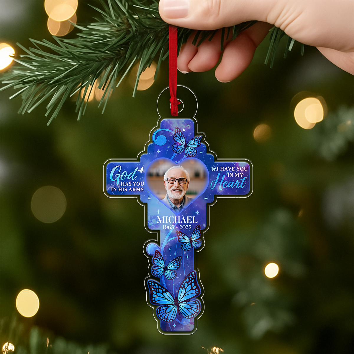 Custom Photo Cross Butterfly