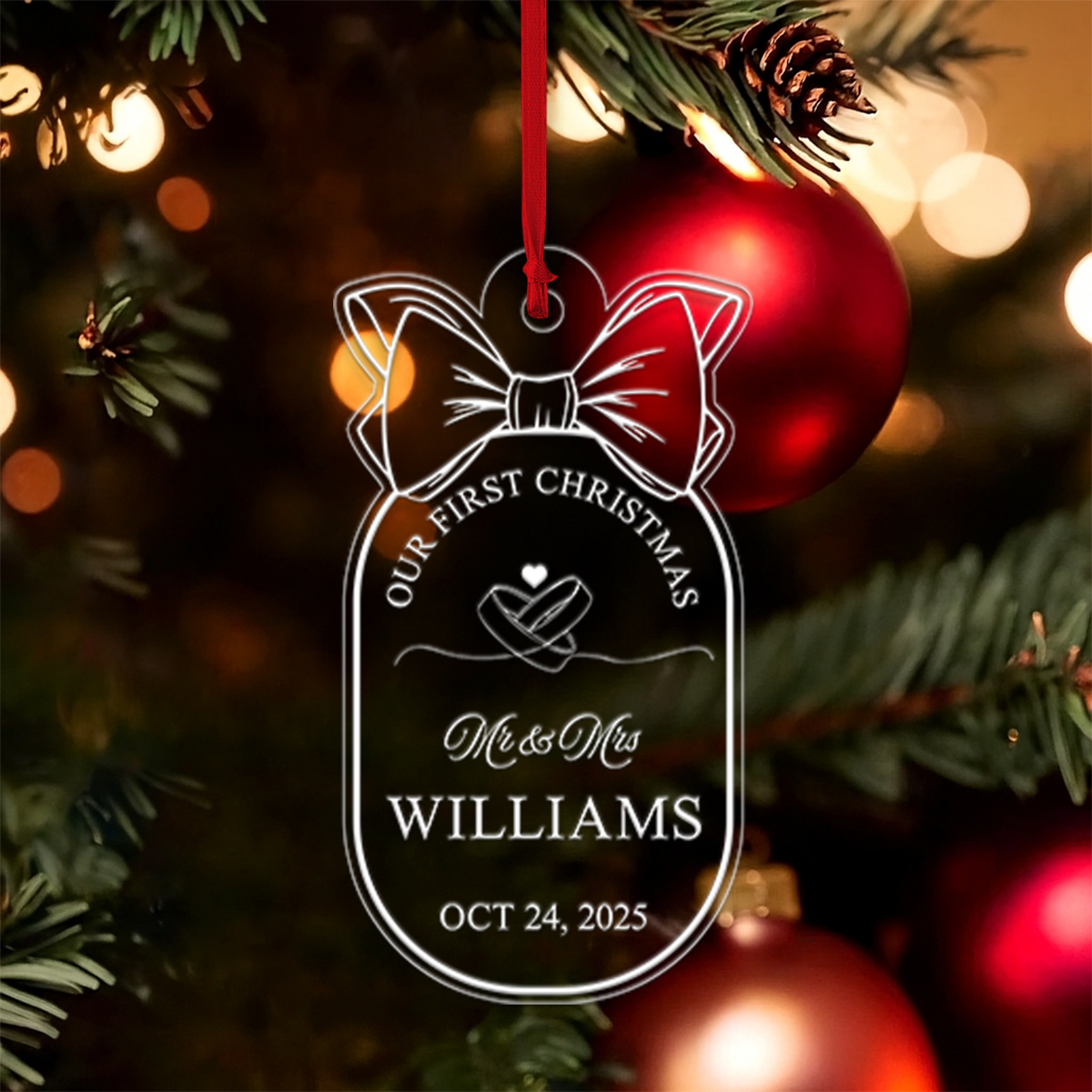 Custom Our First Christmas Mr And Mrs