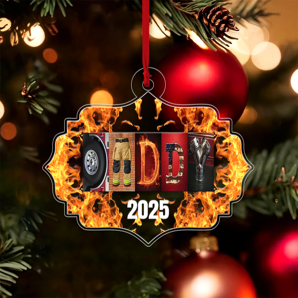 Custom name Daddy Firefighter