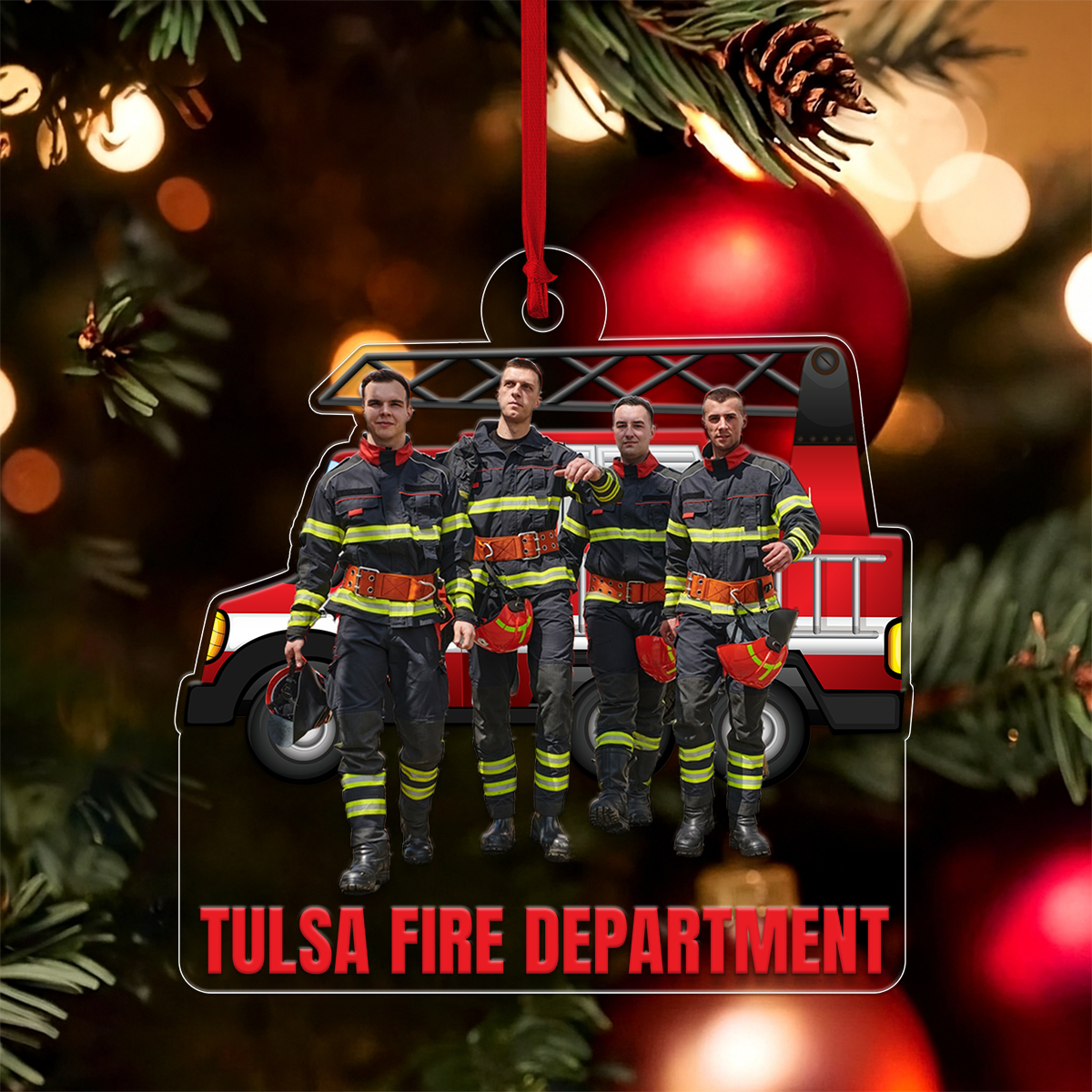Custom Photo Firefighter Team