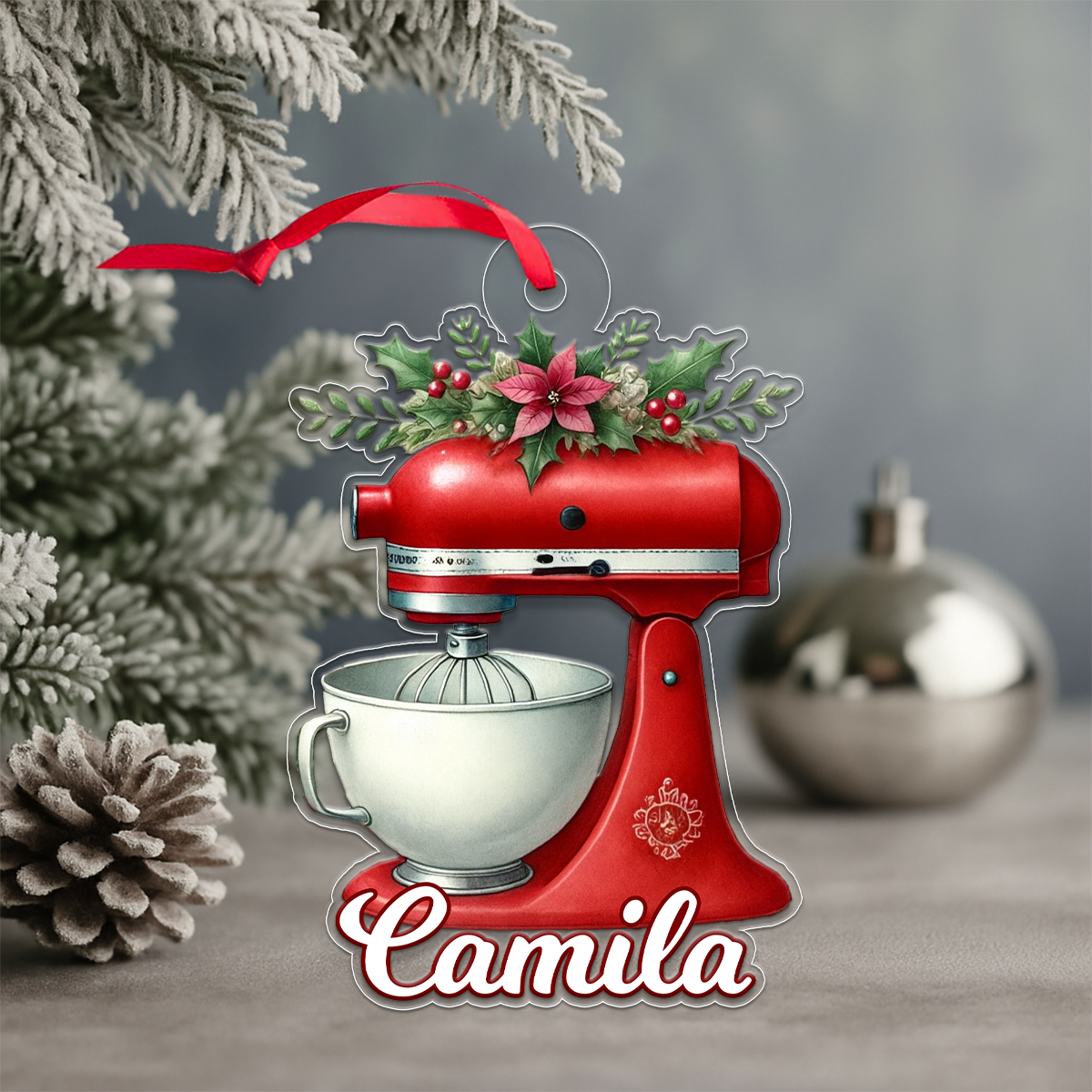 Custom Name Baking Mixer Christmas Acrylic Ornament Christmas Gift