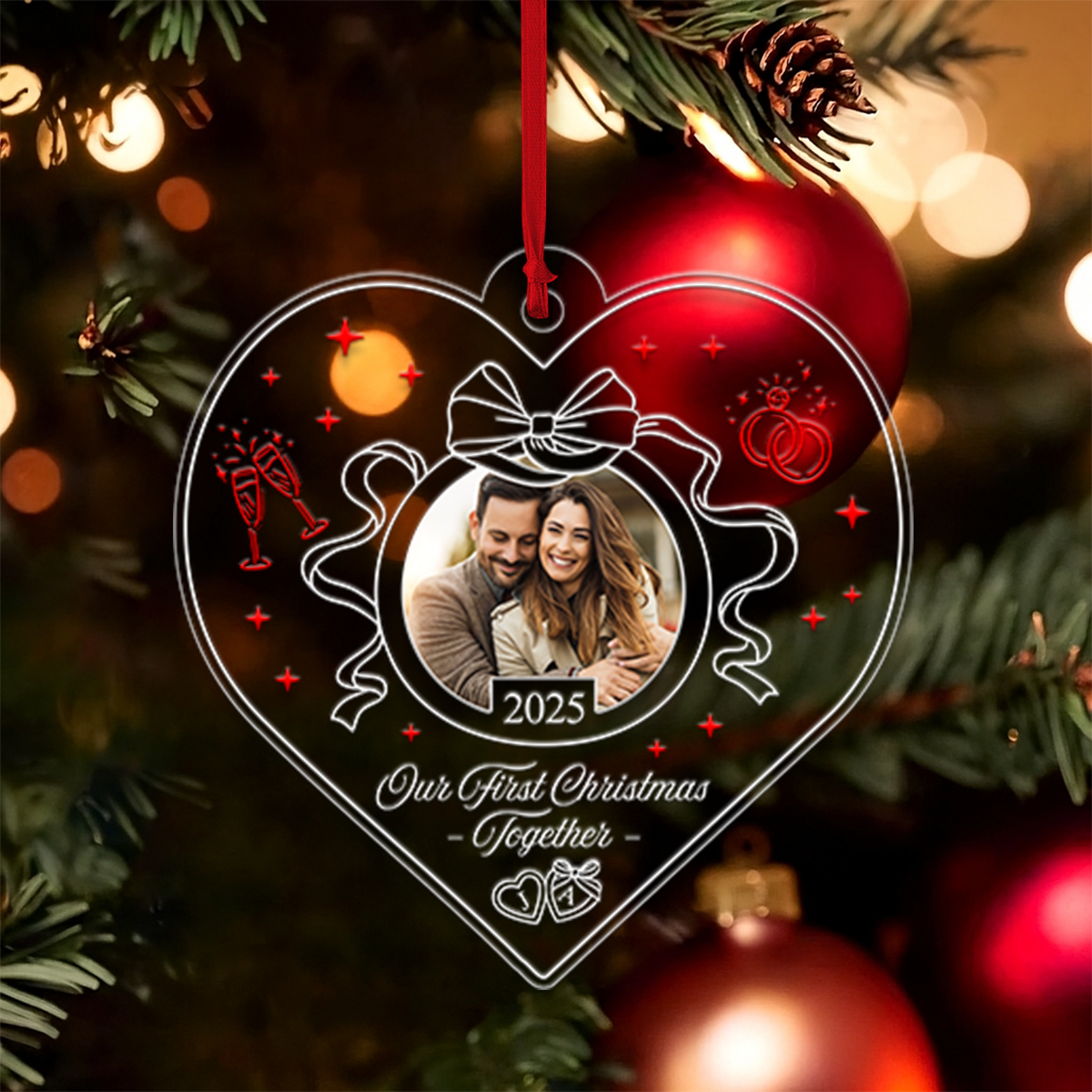 Custom Photo Our First Christmas
