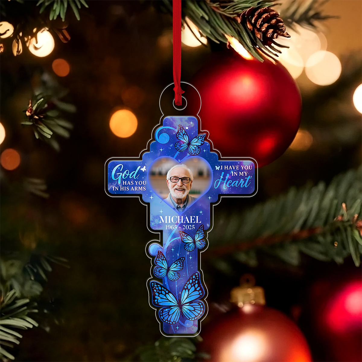 Custom Photo Cross Butterfly