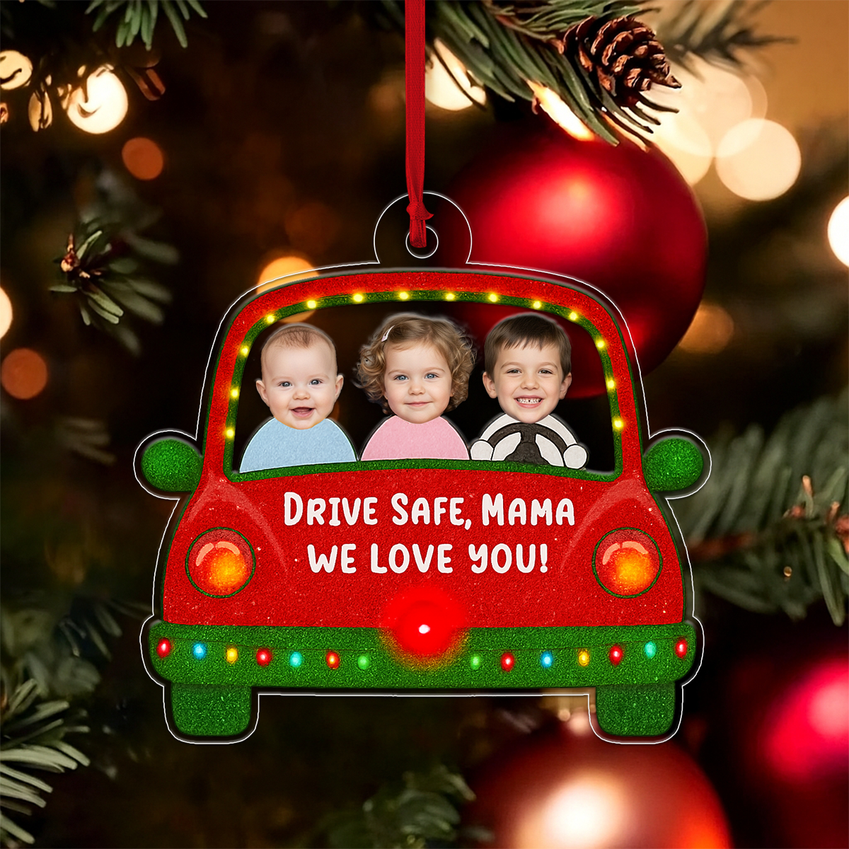 Custom Photo Kids Xmas Drive Safe