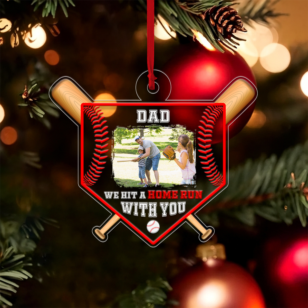 Custom Photo Baseball Dad